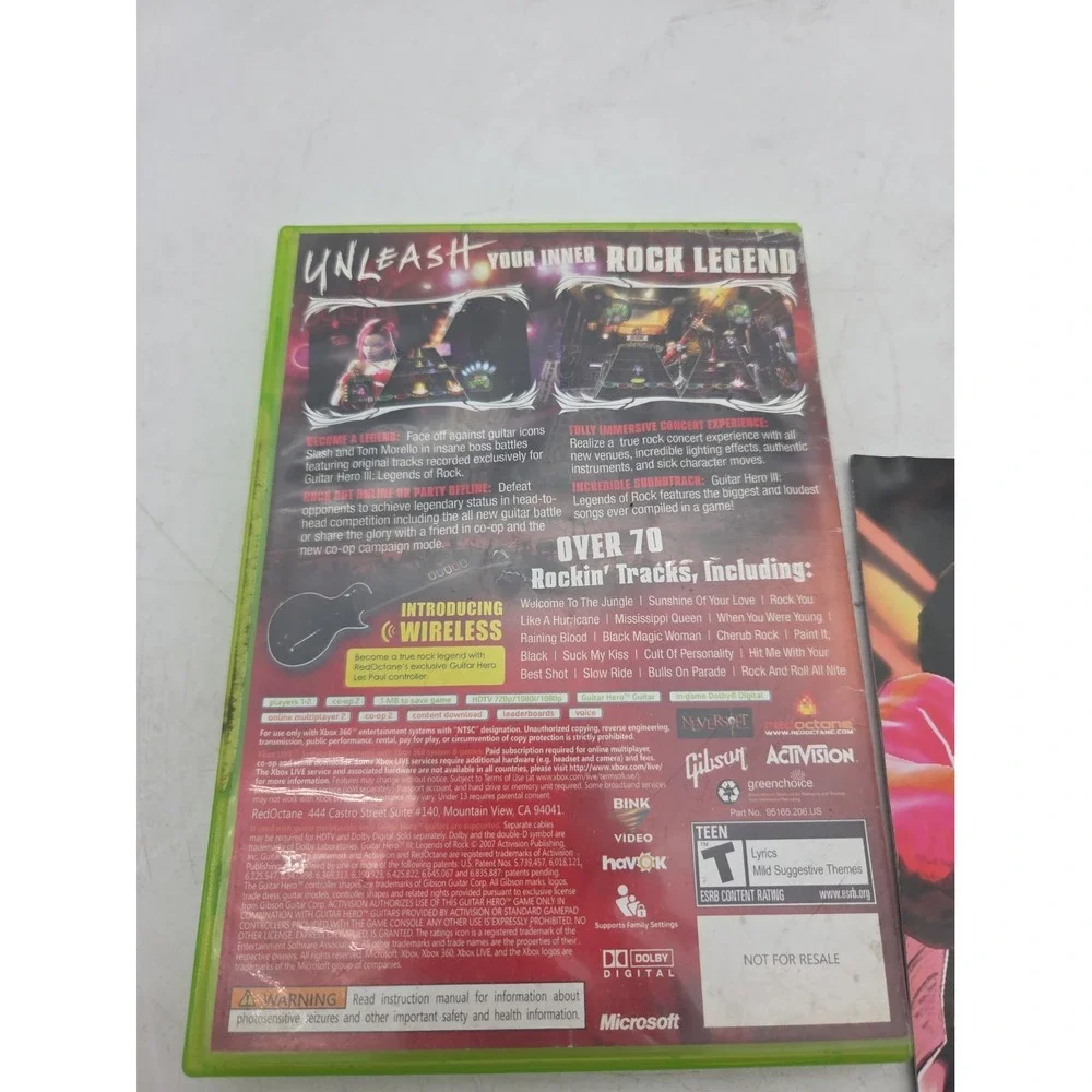 Guitar Hero 3 III Legends of Rock Microsoft Xbox 360 2007 Complete CIB - Tested